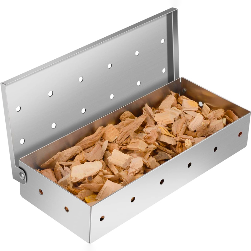 Smoker Box Wood Chip - Stainless Steel Smoker Box for Grill,