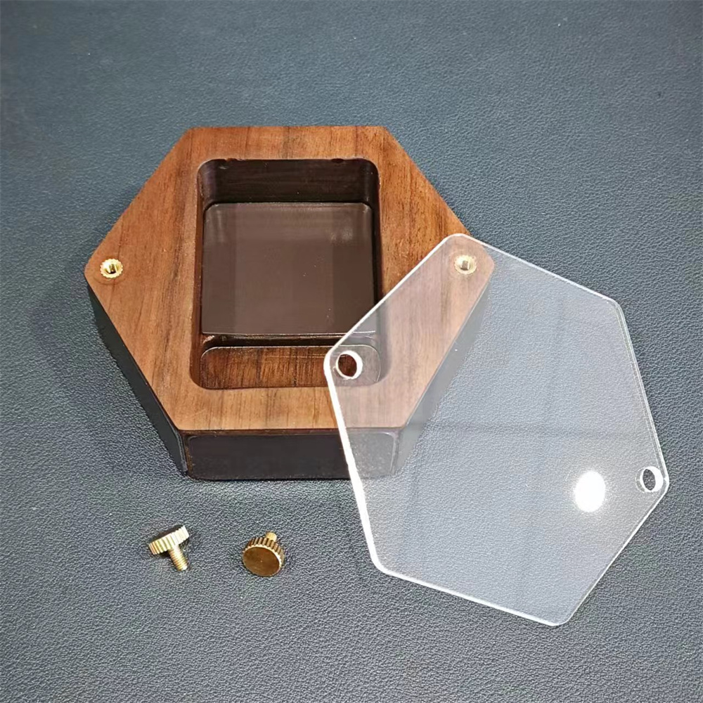 Smoker Box Wood Chip - Personality Wooden hexagon Lighter Display Box