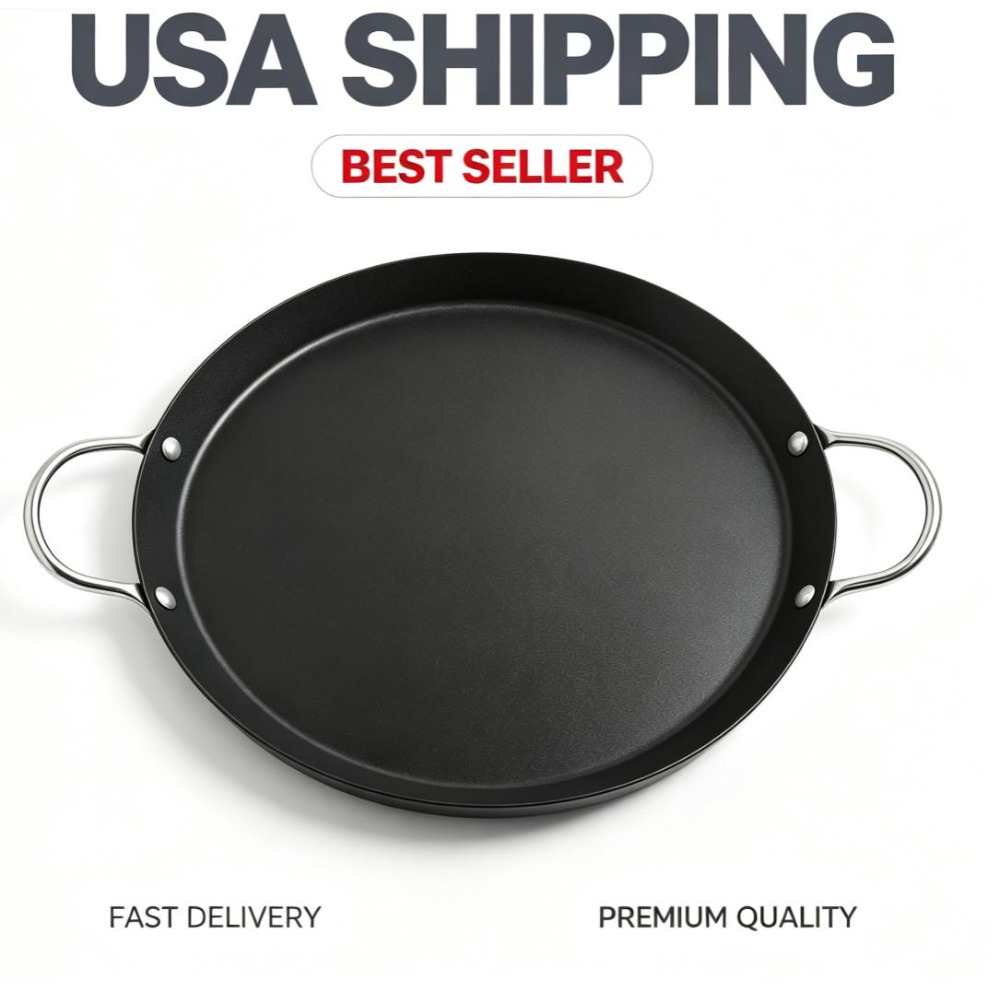 Comal Griddle Round - 9in Carbon Steel Nonstick Round Comal