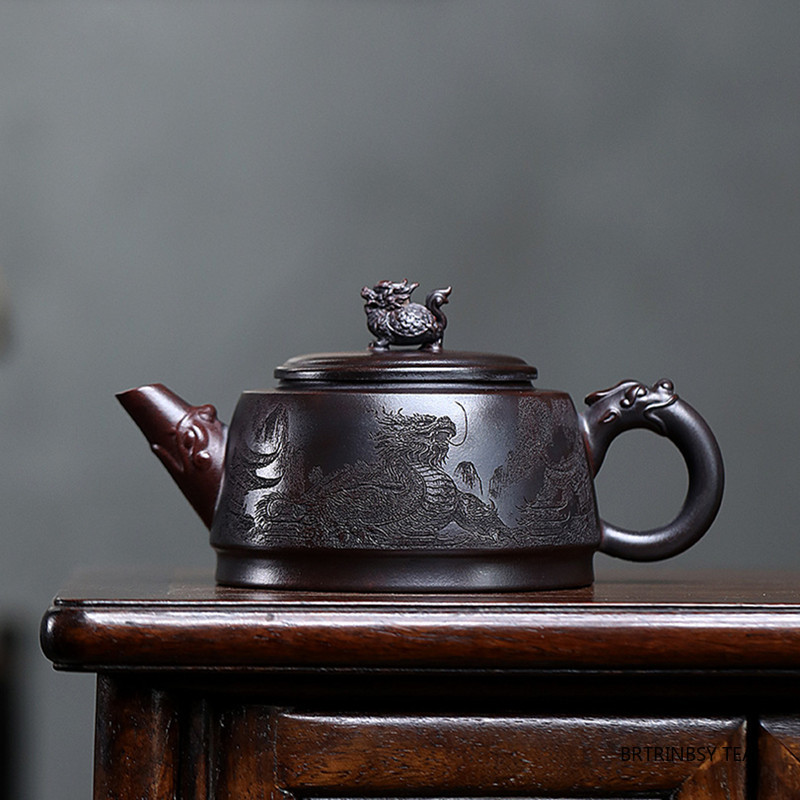 Tagine Clay Pot - Yixing Handmade Purple Clay Teapot Hand-carved