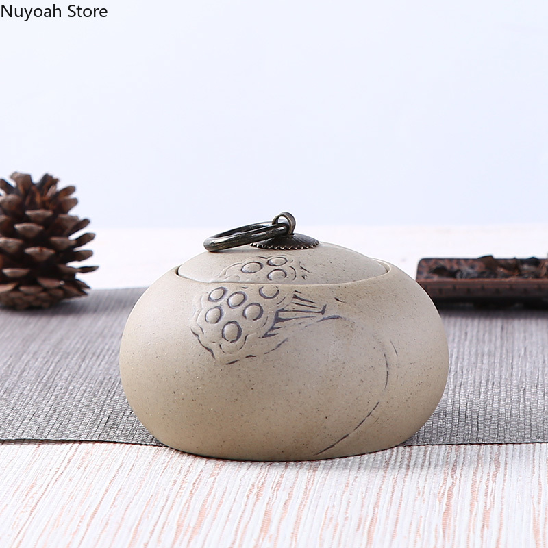 Tagine Clay Pot - Tea Caddy Ceramic Purple Clay Stoneware