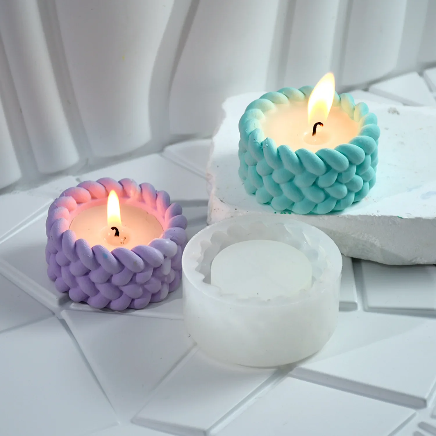 Tagine Clay Pot - Hemp Rope Candle Cup Silicone Mold