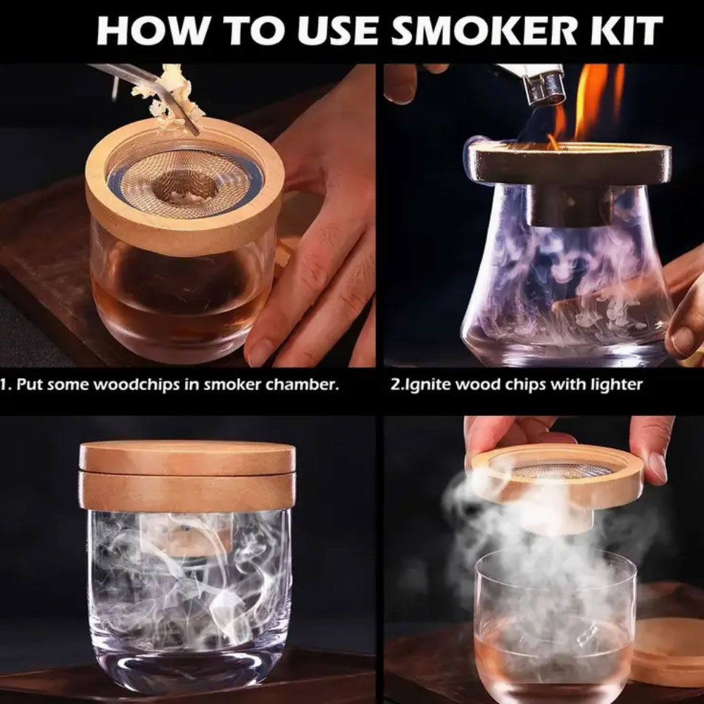 Cocktail Smoker Set Bar Wooden - Smoker Box Wood Chip review and price