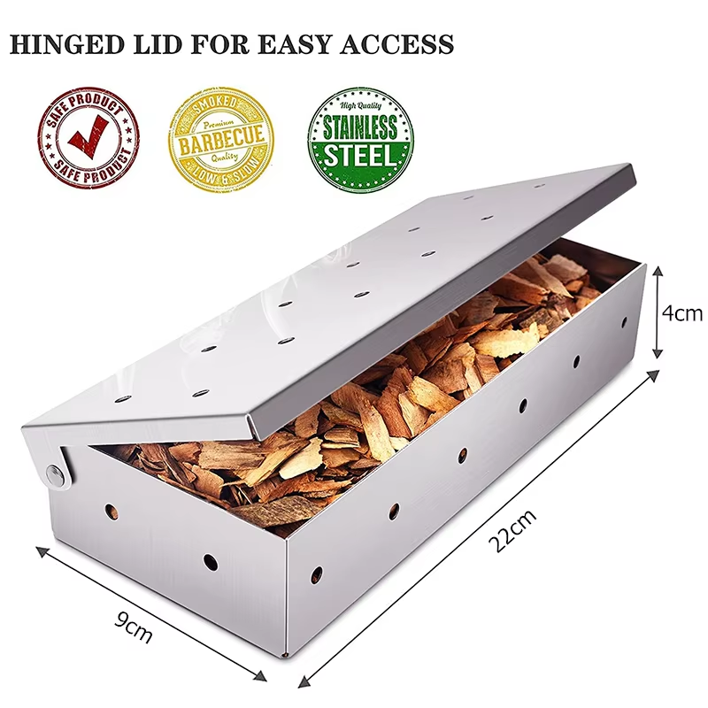BBQ Smoker Box Stainless Steel - Smoker Box Wood Chip review and price